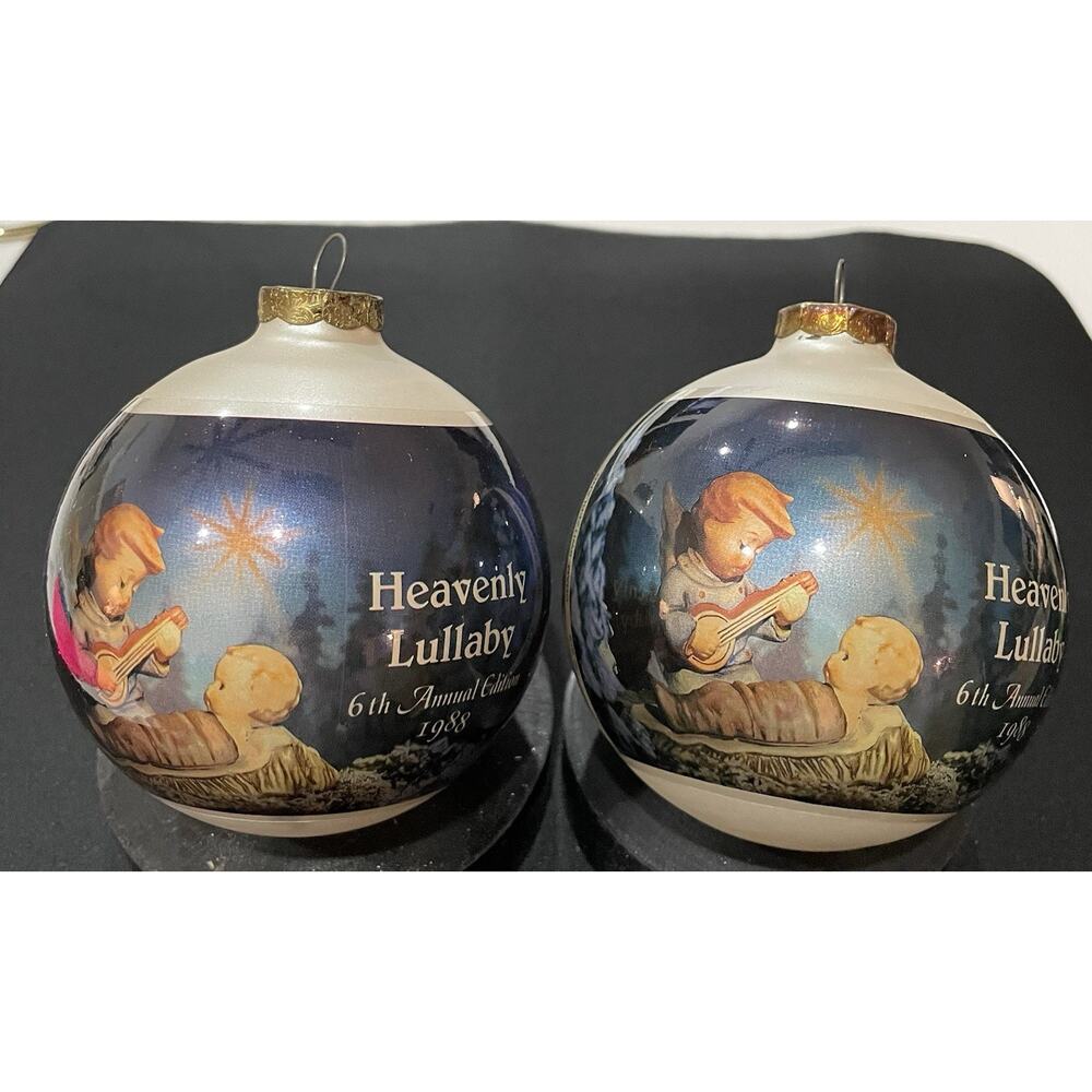 Vintage 1988 Marked Made in Switzerland Hummel Goebel Christmas Ornaments. Set 2